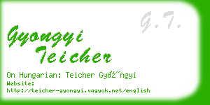 gyongyi teicher business card